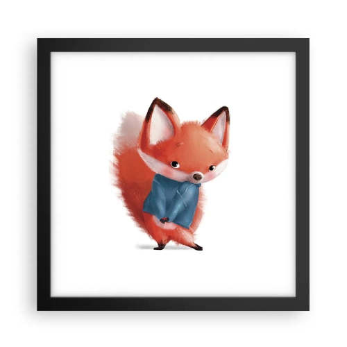 Pôster com moldura preta - Fico bonito nisto? - 30x30 cm