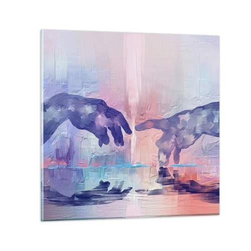 Quadro em vidro - Faísca divina da vida - 30x30 cm