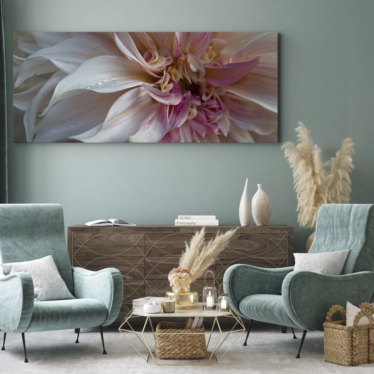 Quadro em tela - Frescor florescente - 100x40 cm