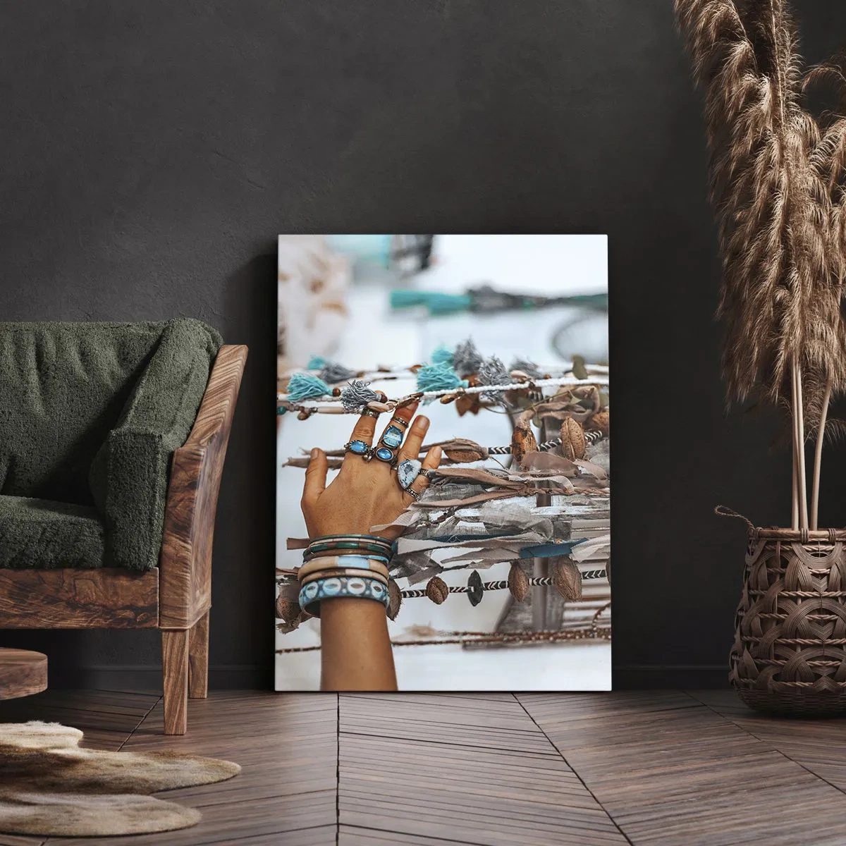 Quadro em tela - Tesouros locais - 45x80 cm