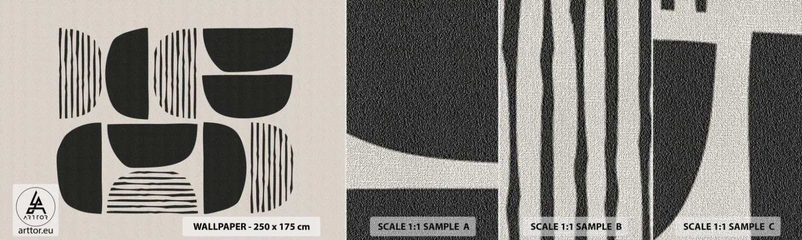 Amostra de papel de parede Premium Canvas - Ofertas indiferentes - Boho, Pedaço, Minimalismo - 100x30 cm