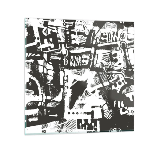 Quadro em vidro - Ordem ou caos? - 30x30 cm