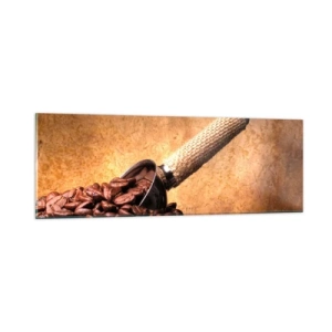 Quadro em vidro - Na fonte do sabor - 90x30 cm