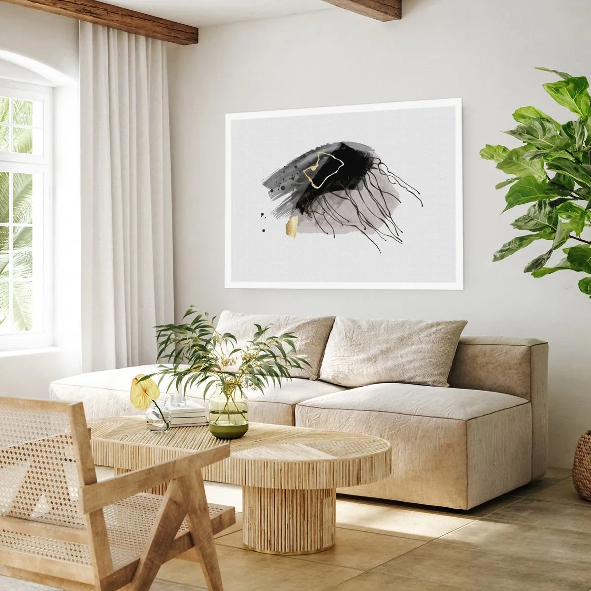 Pôster - A preto e dourado - 40x30 cm