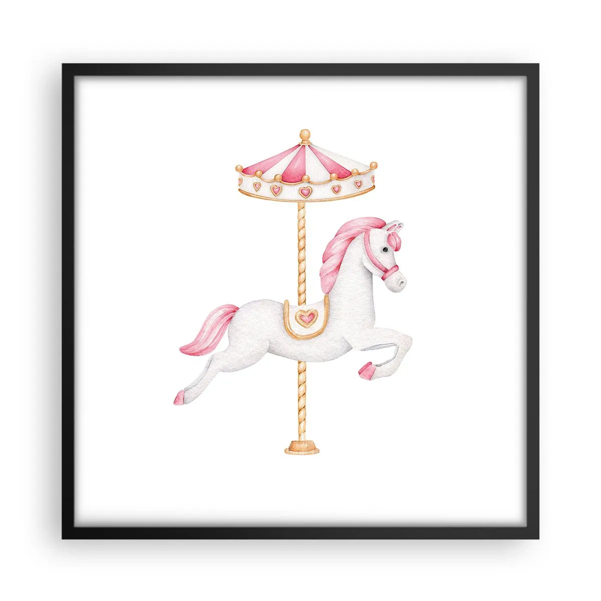 Pôster com moldura preta - Caiu no chão - 50x50 cm