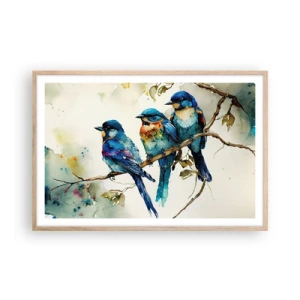 Pôster com moldura de carvalho claro - Ele ficou ofendido? - 91x61 cm