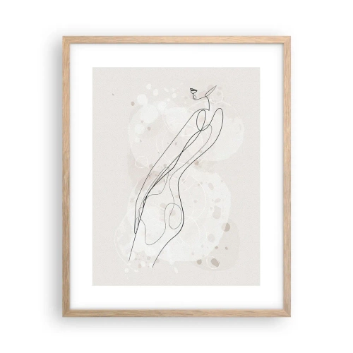 Pôster com moldura de carvalho claro - Errar o olhar - 40x50 cm