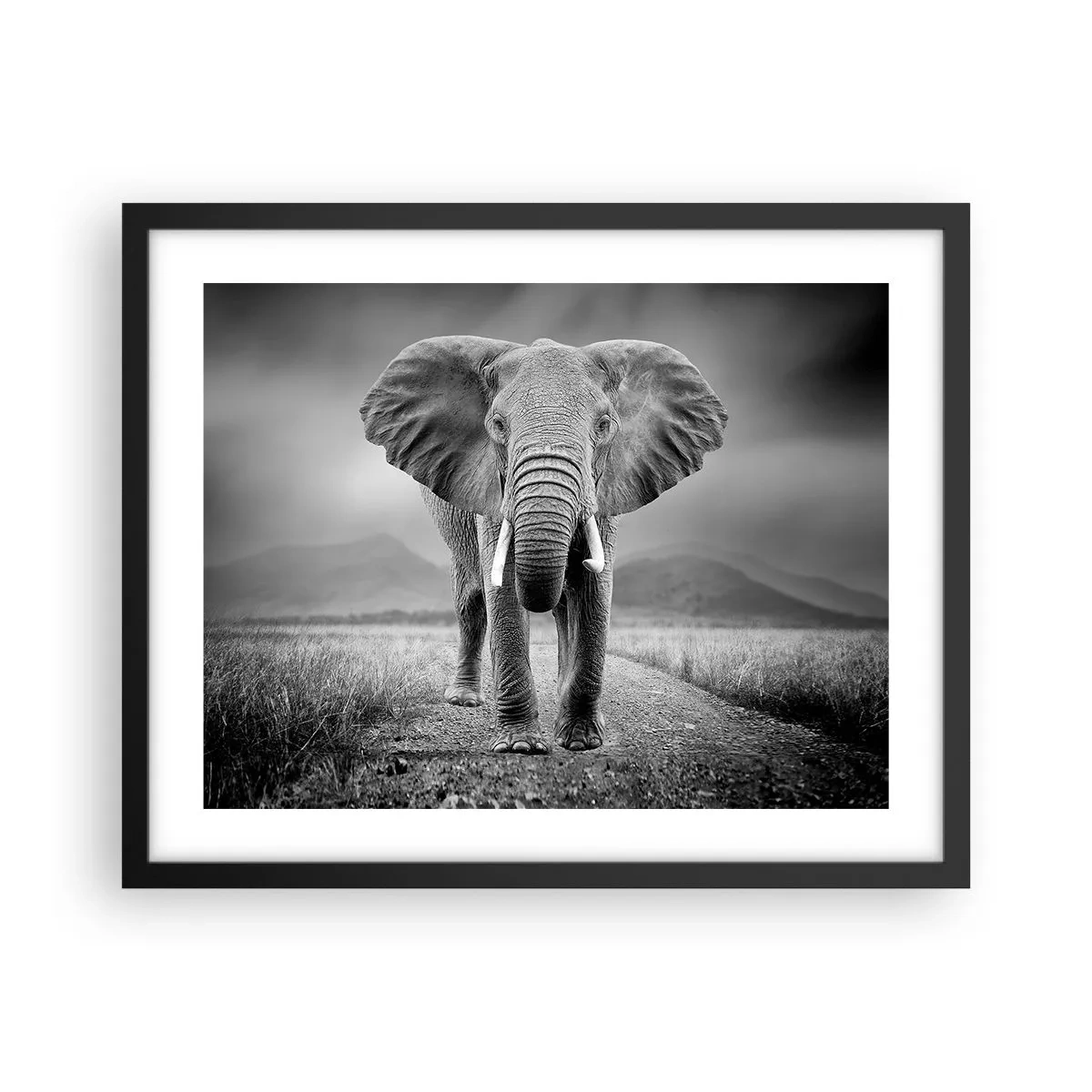 Pôster com moldura preta - O anfitrião dá as boas-vindas - 50x40 cm