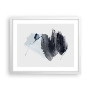 Pôster em moldura branca - Intensidade e movimento - 50x40 cm