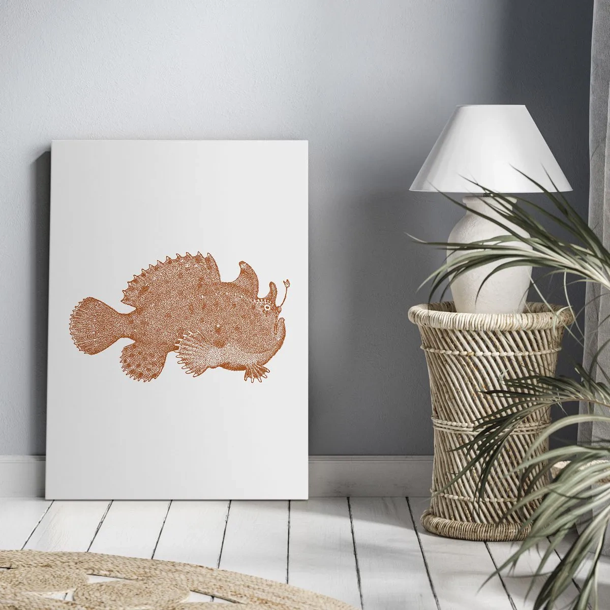 Quadro em tela - E era um peixe - 80x120 cm