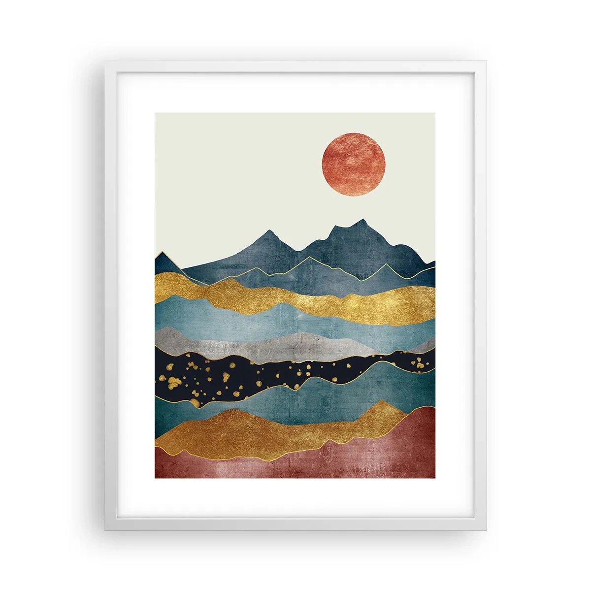 Pôster em moldura branca - As camadas do mundo - 40x50 cm