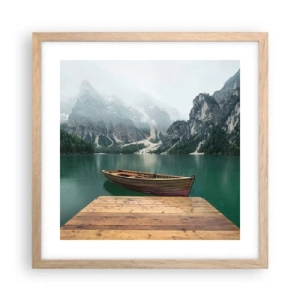 Pôster com moldura de carvalho claro - Rochas orgulhosas  - 40x40 cm