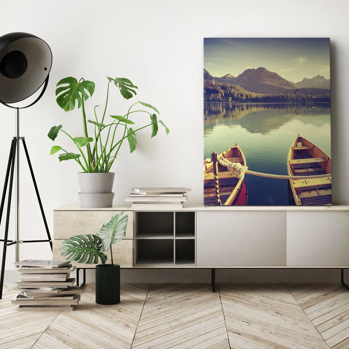 Quadro em tela - Viver de acordo com as suas leis - 55x100 cm