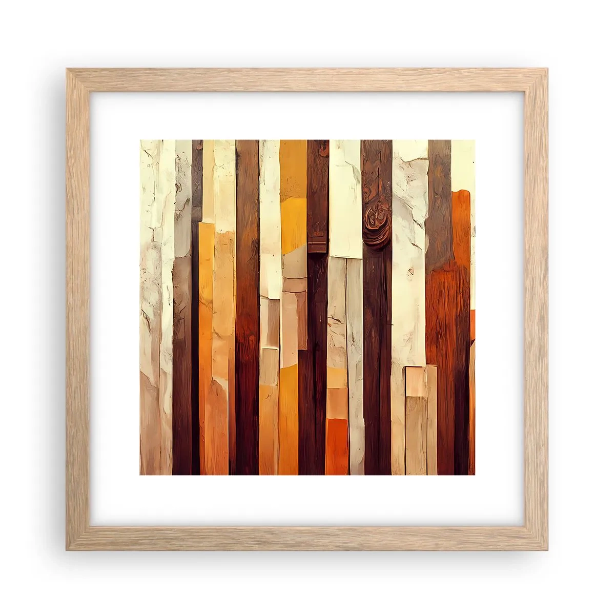 Pôster com moldura de carvalho claro - Hino das árvores da floresta - 30x30 cm