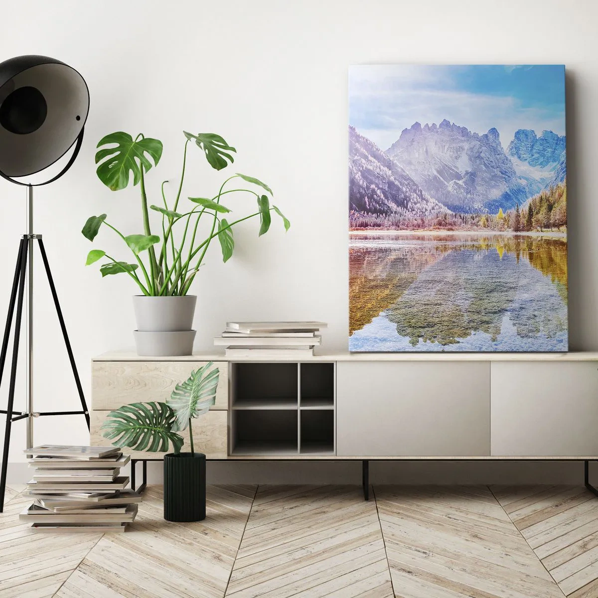 Quadro em tela - E nas montanhas é outono - 45x80 cm