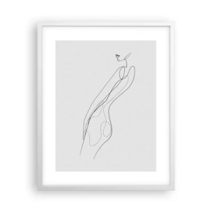 Pôster em moldura branca - Apenas uma promessa - 40x50 cm