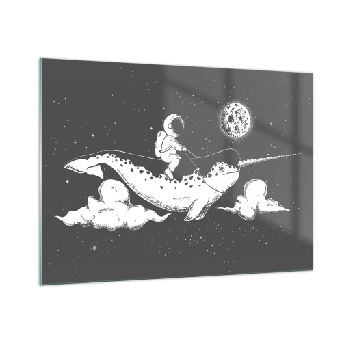 Quadro em vidro - Cavaleiro Espacial - 100x70 cm