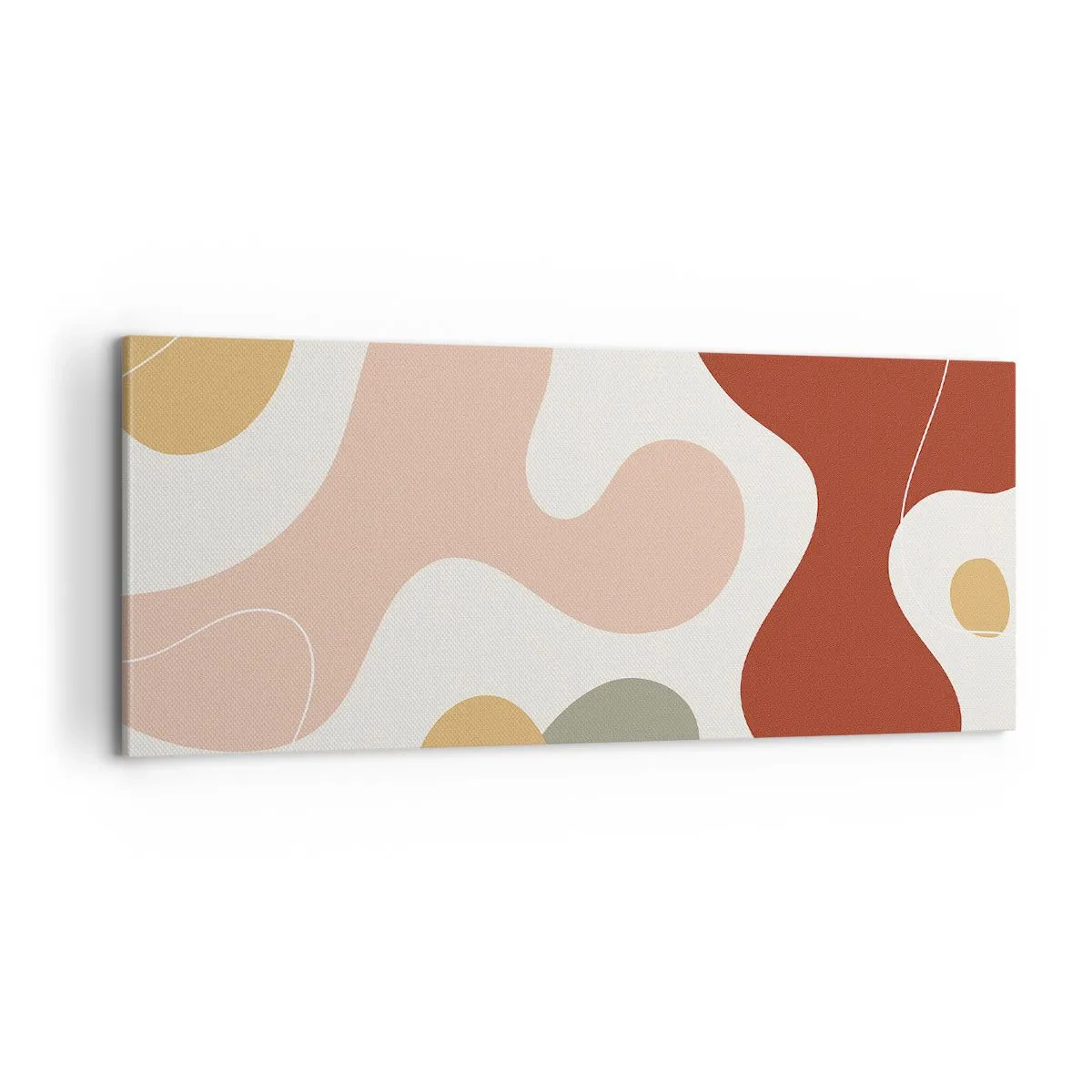 Quadro em tela - Ziguezagues ornamentais - 100x40 cm