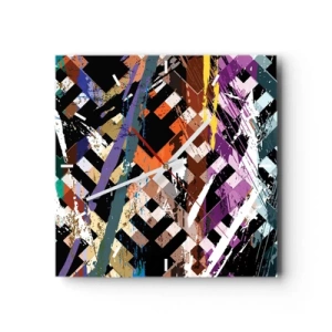 Relógio de parede - Relógio em vidro - Ao quadrado - 30x30 cm