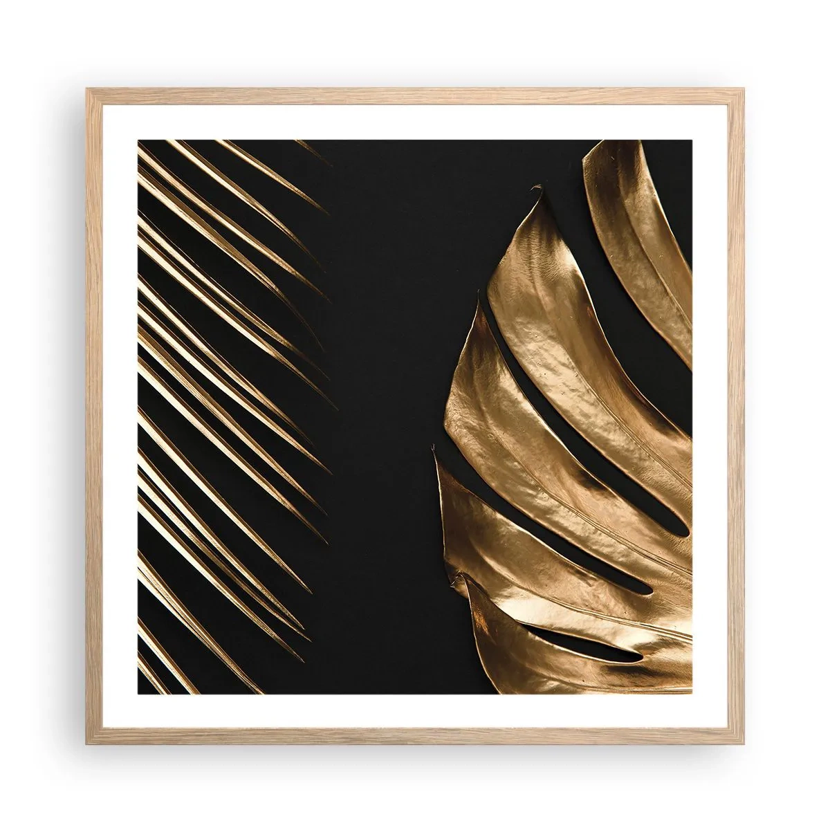 Pôster com moldura de carvalho claro - Diferentes e igualmente caros - 60x60 cm