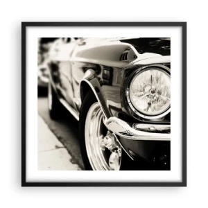 Pôster com moldura preta - Brilho permanente - 50x50 cm