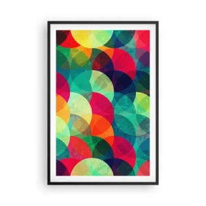 Pôster com moldura preta - Ascensão às cores - 61x91 cm