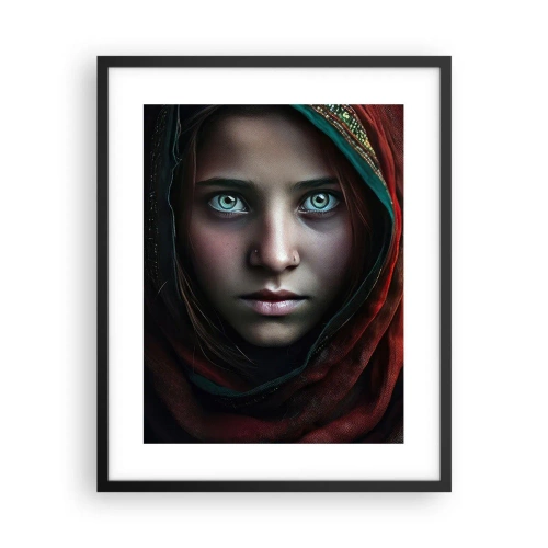 Pôster com moldura preta - Princesa oriental - 40x50 cm