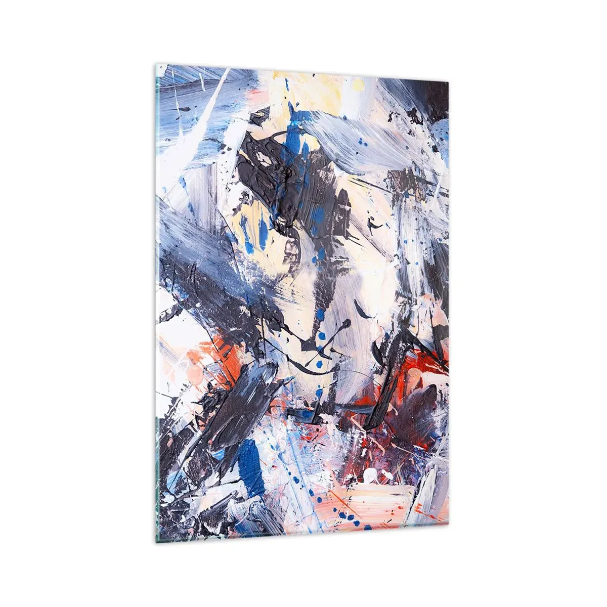 Quadro em vidro - Dança louca da abstração - 80x120 cm