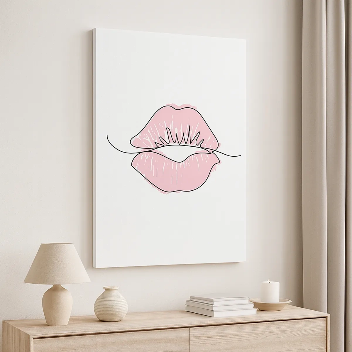 Quadro em tela - Pronto para beijar? - 50x70 cm