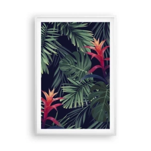 Pôster em moldura branca - Queimar em verde - 61x91 cm