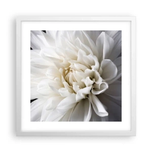 Pôster em moldura branca - Manhã da noiva - 40x40 cm
