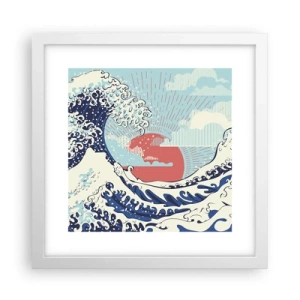 Pôster em moldura branca - Das inspirações japonesas - 30x30 cm