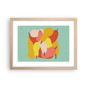 Pôster com moldura de carvalho claro - Experimente o sol de verão - 40x30 cm