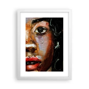 Pôster em moldura branca - Preto e brilho - 30x40 cm
