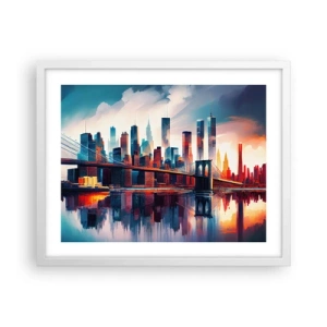 Pôster em moldura branca - Nova York dos sonhos - 50x40 cm