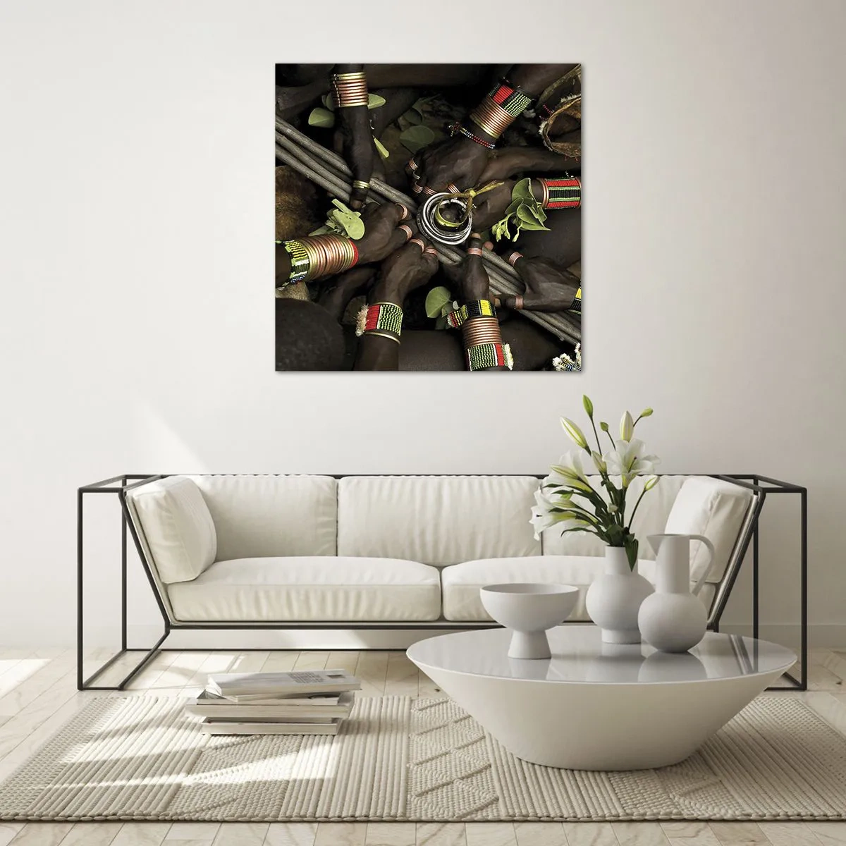 Quadro em vidro - Estamos juntos - 70x70 cm