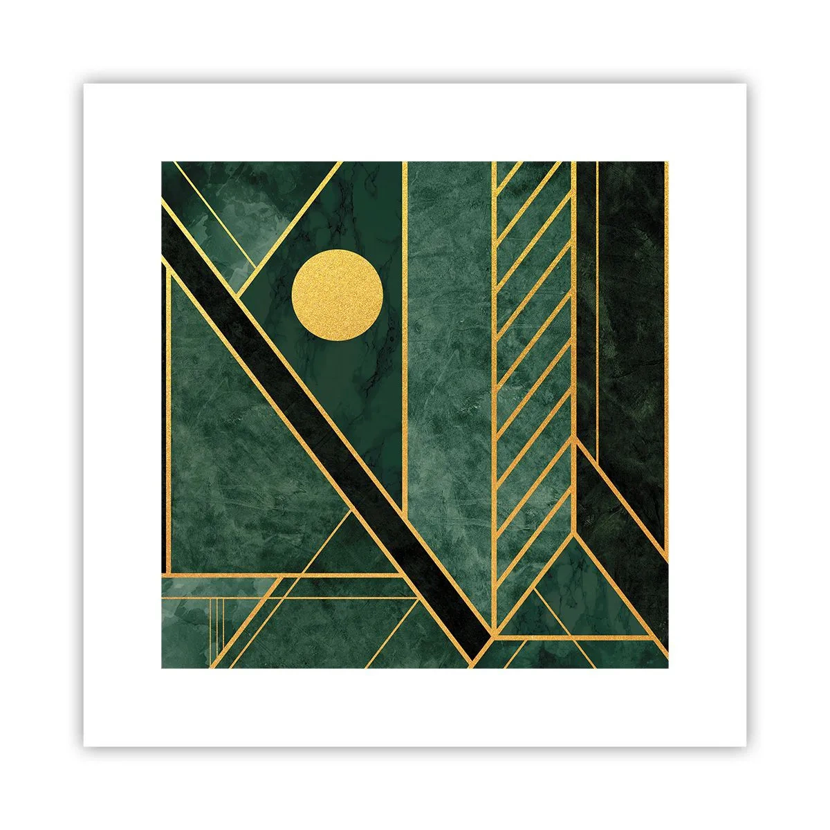 Pôster - A dinâmica do ouro e do azul - 30x30 cm