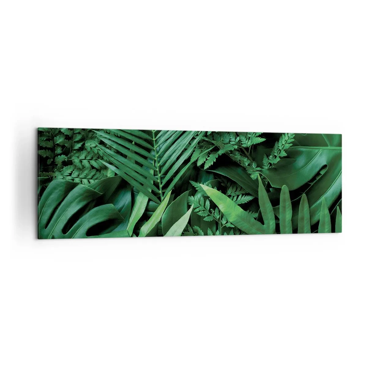 Quadro em tela - Envolto em verde - 160x50 cm