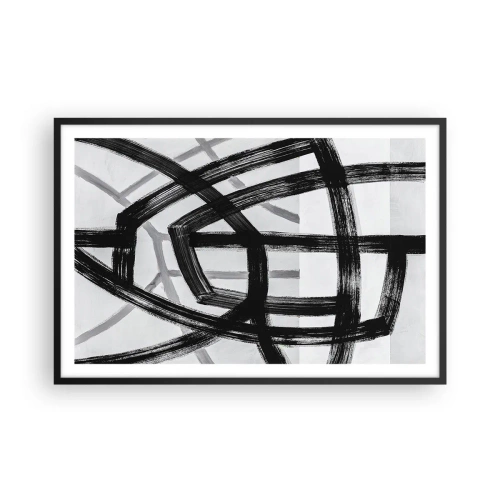 Pôster com moldura preta - Profundidade de construção - 91x61 cm