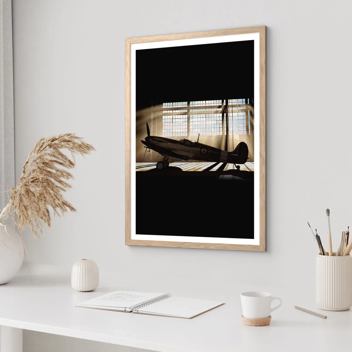 Pôster com moldura de carvalho claro - Descanso do guerreiro - 61x91 cm