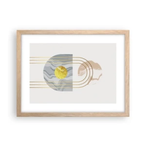 Pôster com moldura de carvalho claro - Brilho e claridade - 40x30 cm