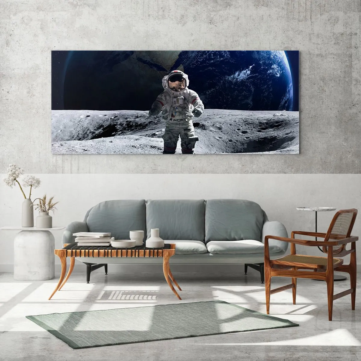 Quadro em vidro - Saudações da Lua - 140x50 cm