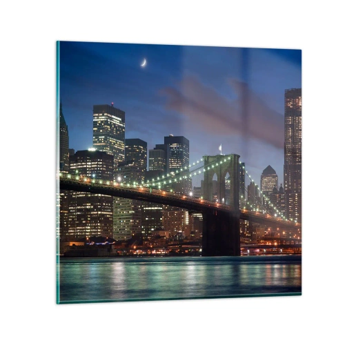 Quadro em vidro - Noite brilhante - 50x50 cm