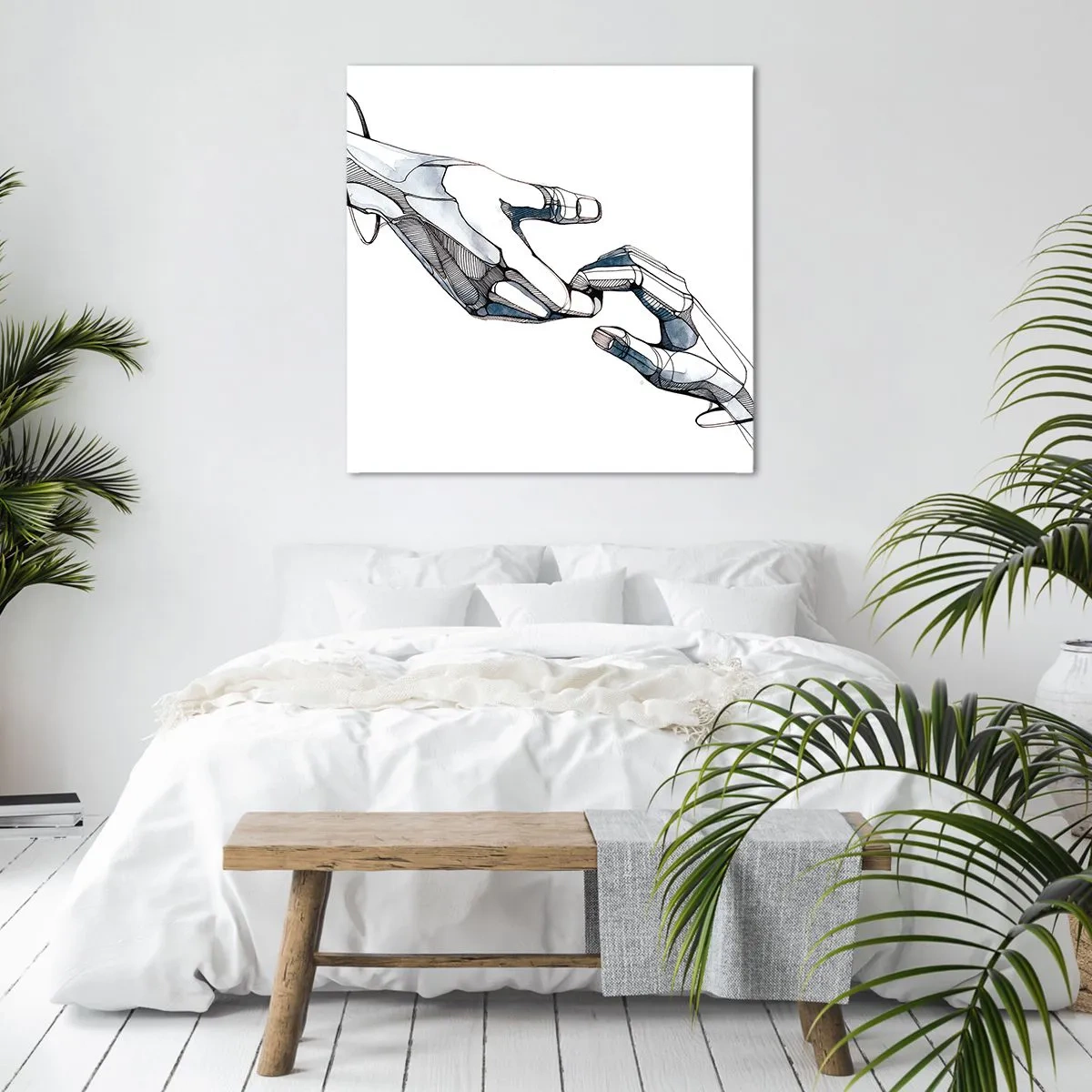 Quadro em tela - Um bom gesto - 70x70 cm