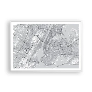 Pôster em moldura branca - Anatomia de uma metrópole - 100x70 cm