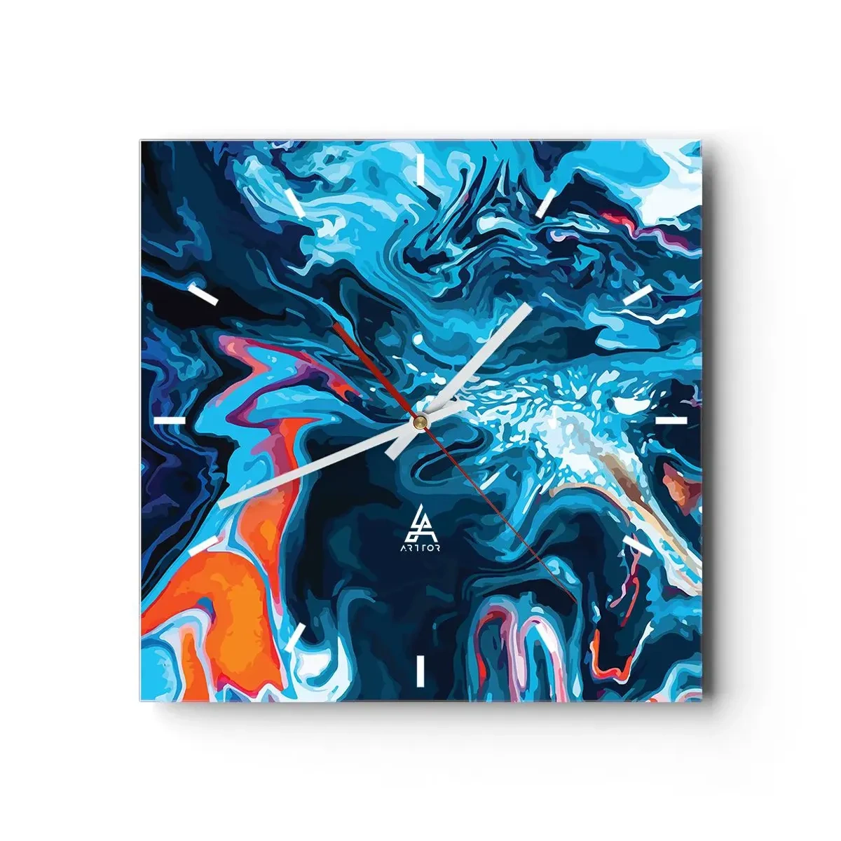 Relógio de parede - Relógio em vidro - Viagem ao centro do céu - 40x40 cm