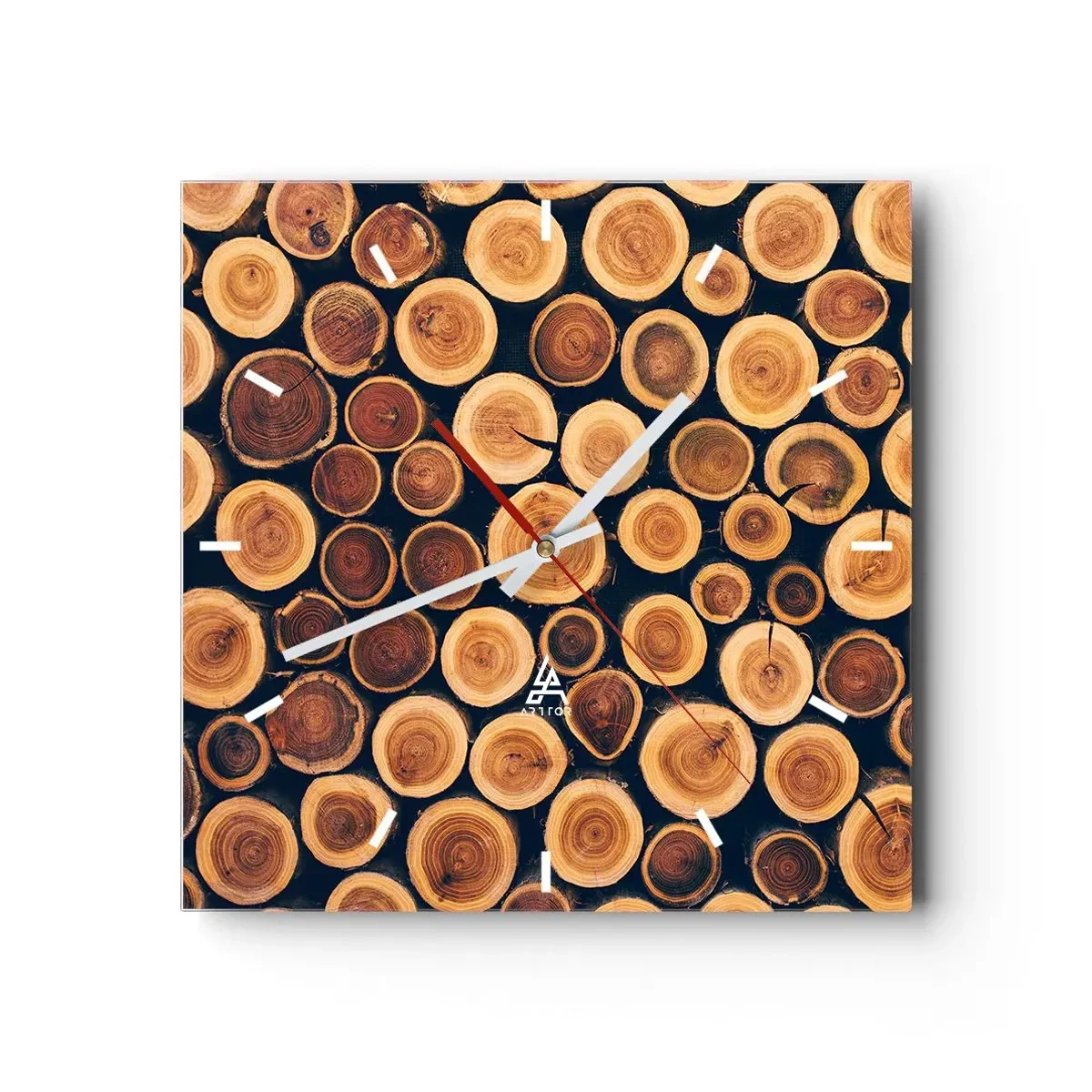 Relógio de parede - Relógio em vidro - Que idade pareço ter? - 40x40 cm