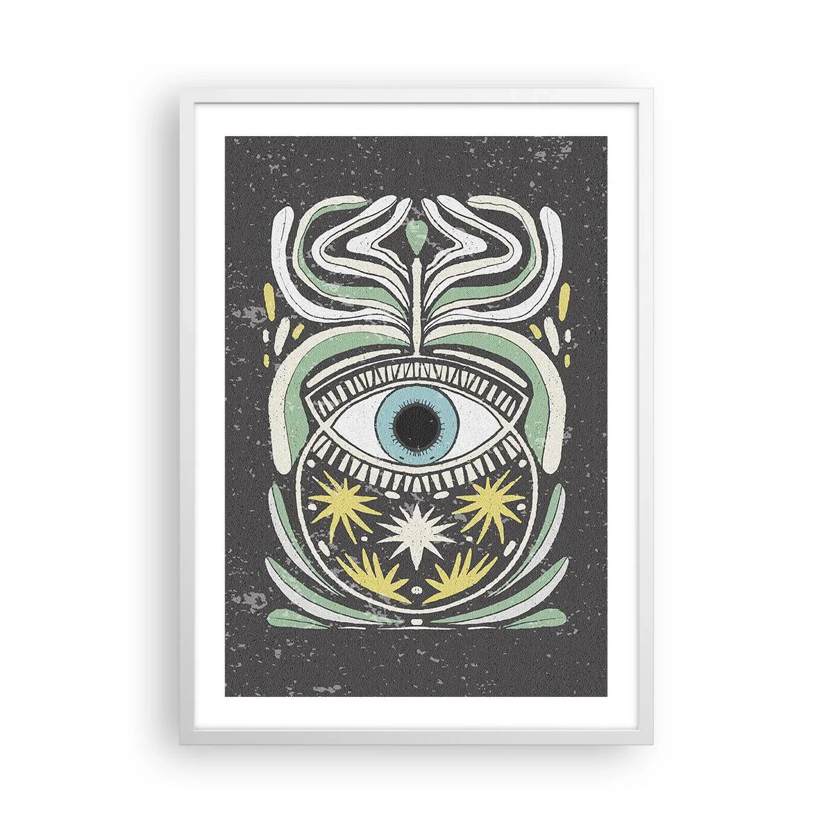 Pôster em moldura branca - Rituais tribais - 50x70 cm