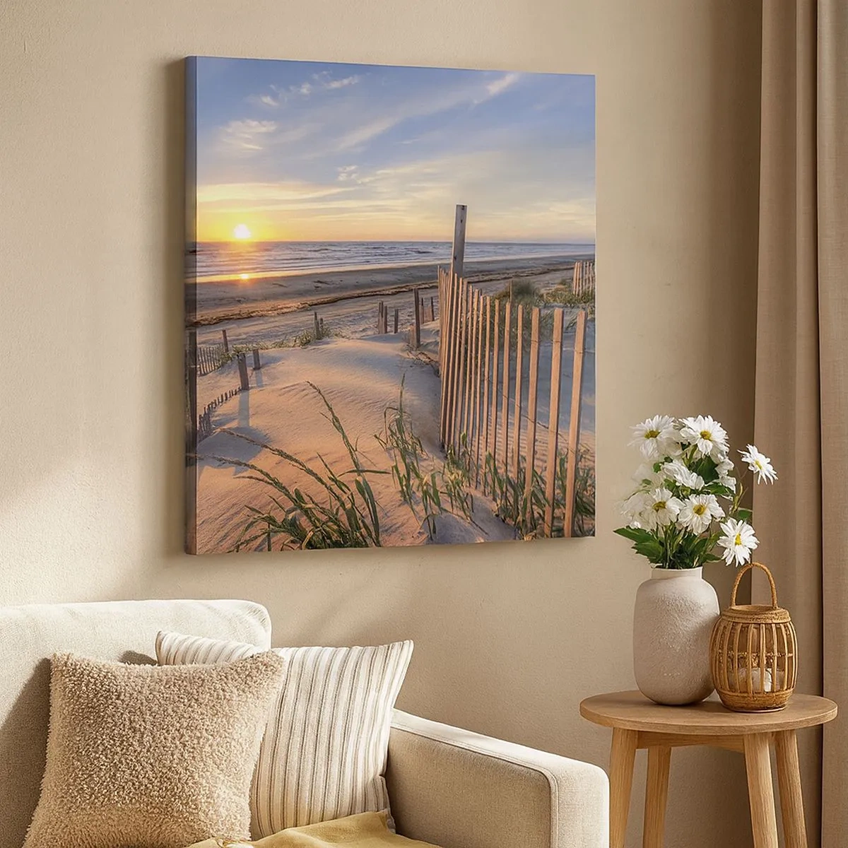 Quadro em tela - Brilho e sombra do vento - 30x30 cm