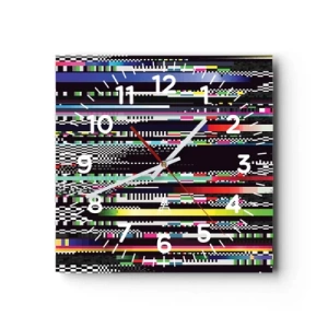 Relógio de parede - Relógio em vidro - A imagem da realidade - 40x40 cm